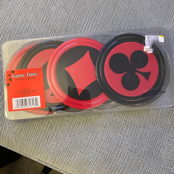 Game Time Set of 8 Coasters Poker Any Card Theme - Picture 4 of 4